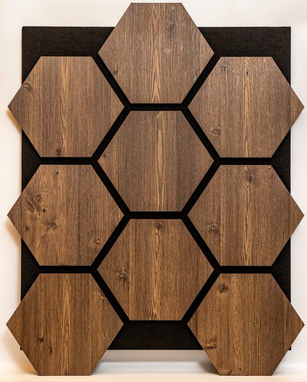 Hexagon akustični panel Tamni Orah