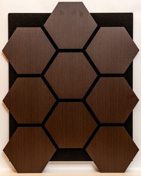 Hexagon akustični panel Tamna braon